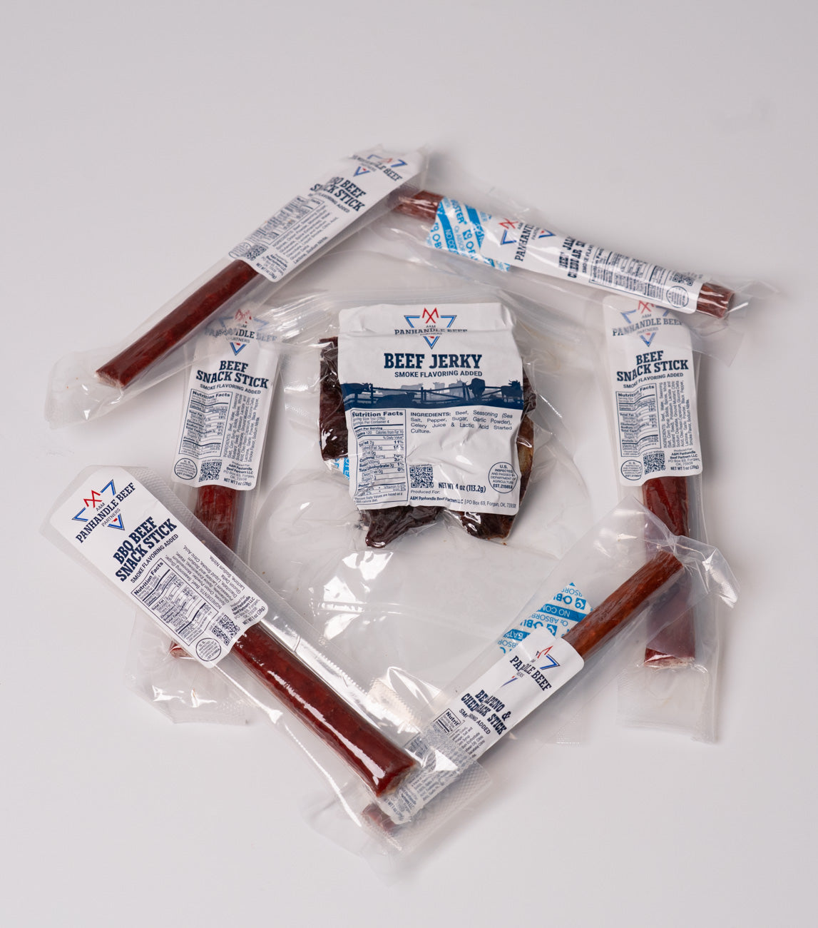 Jerky & Beef Stick sample bag